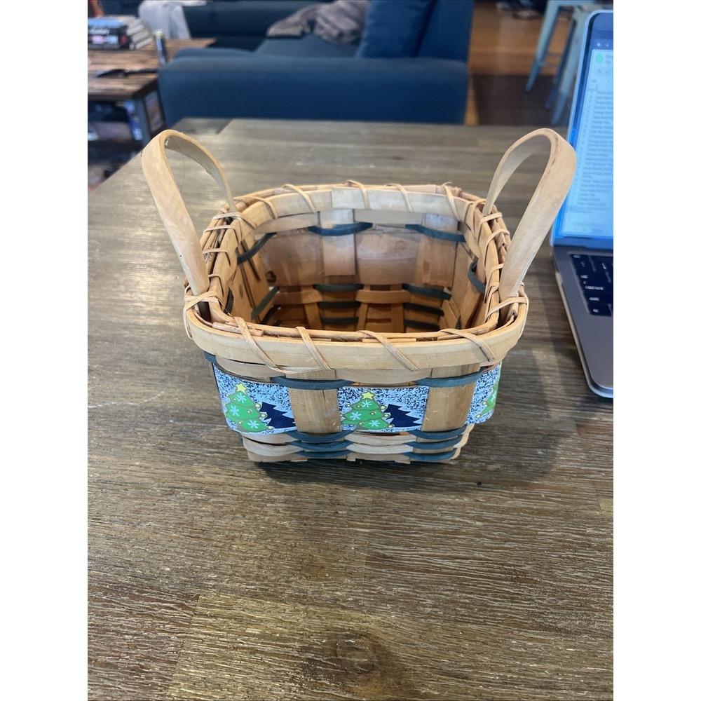 Small Wicker Basket Cottage Core Home Decor Christmas Storage Gift Farmhouse